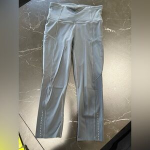Lululemon Fast Free Crop II 19" Nulux Melanite - 6 pocket - Reflection - Size 2